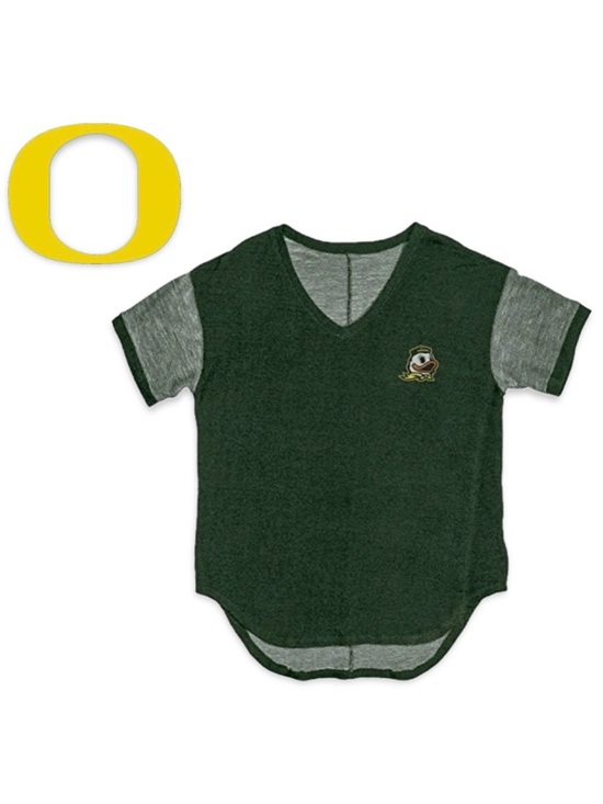 Blue 84 Tops - NWT [Blue 84] Oregon Ducks NCAA Short-Sleeved High Low T-Shirt Green Women’s L